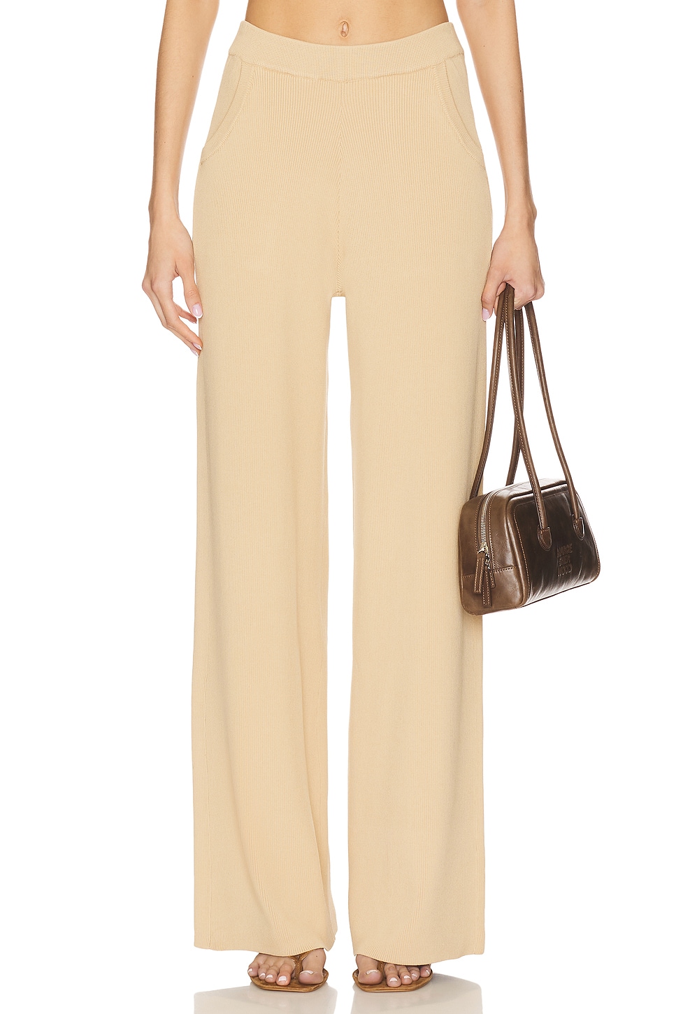 Штаны из тонкой рубчатой вязки с прямыми ногами Aexae, tan
Штаны из тонкой рубчатой вязки с прямыми ногами Aexae, tan