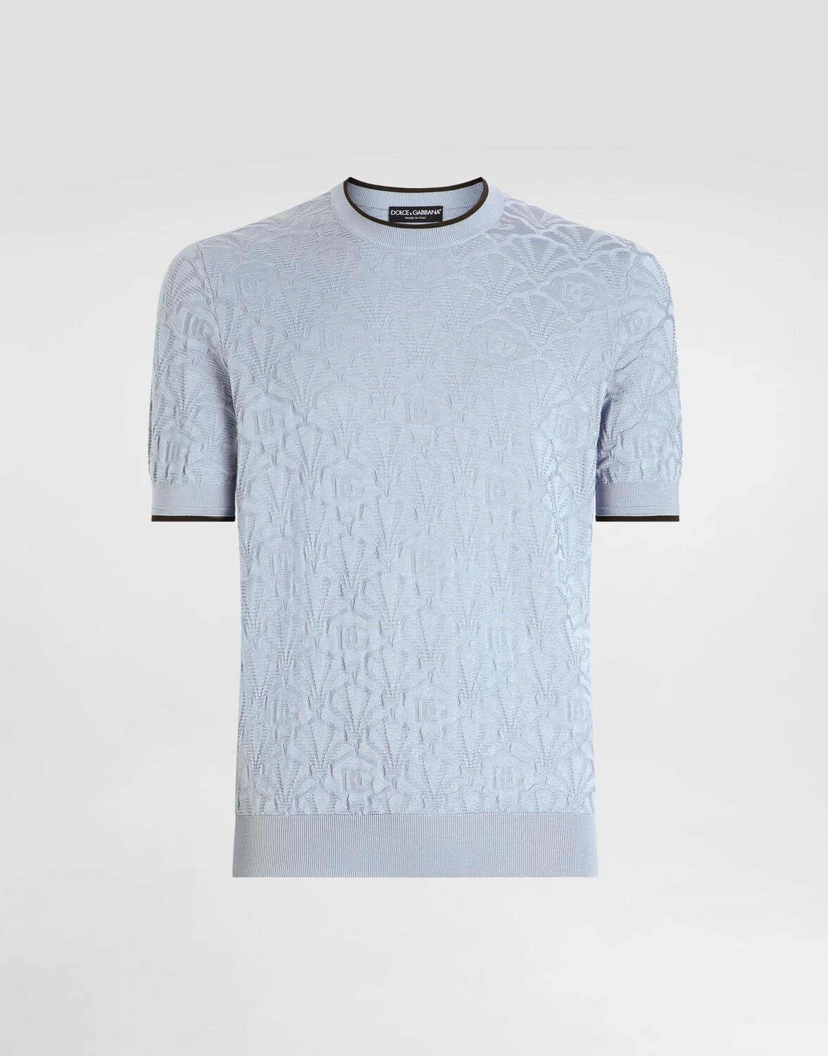 Шелковый пуловер с круглым вырезом и логотипом Dolce & Gabbana, лазурный
Шелковый пуловер с круглым вырезом и логотипом Dolce & Gabbana, лазурный