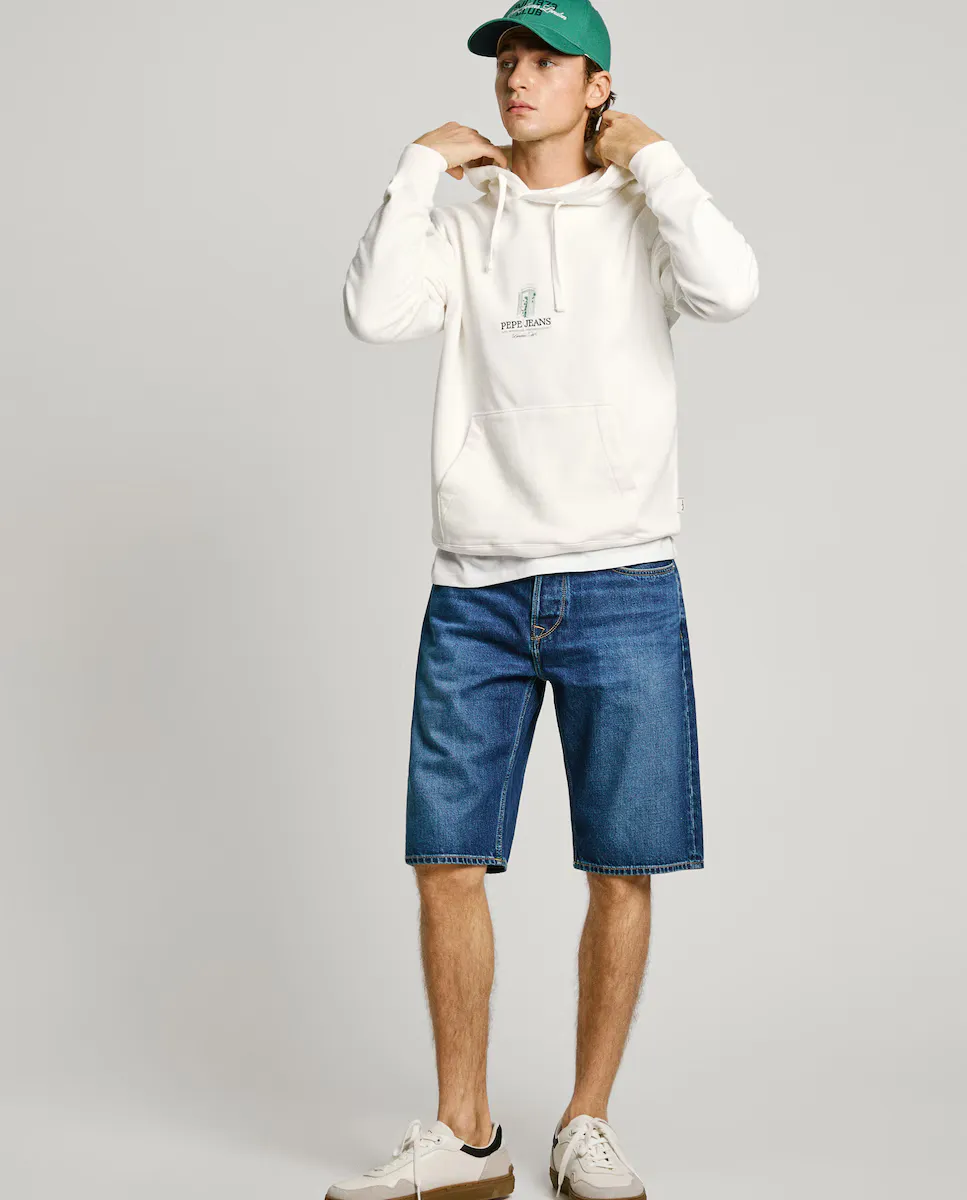 Мужские джинсовые шорты-бермуды свободного кроя с эффектом потертости Pepe Jeans, синий
Мужские джинсовые шорты-бермуды свободного кроя с эффектом потертости Pepe Jeans, синий