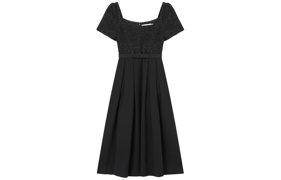 Платье миди с панелями из букле Self-portrait, черный
Платье миди с панелями из букле Self-portrait, черный