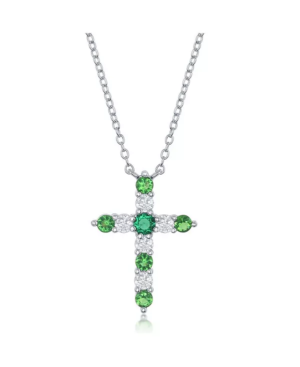 Серебряное ожерелье с фианитами и крестиком из камня-талисмана Simona, emerald
Серебряное ожерелье с фианитами и крестиком из камня-талисмана Simona, emerald