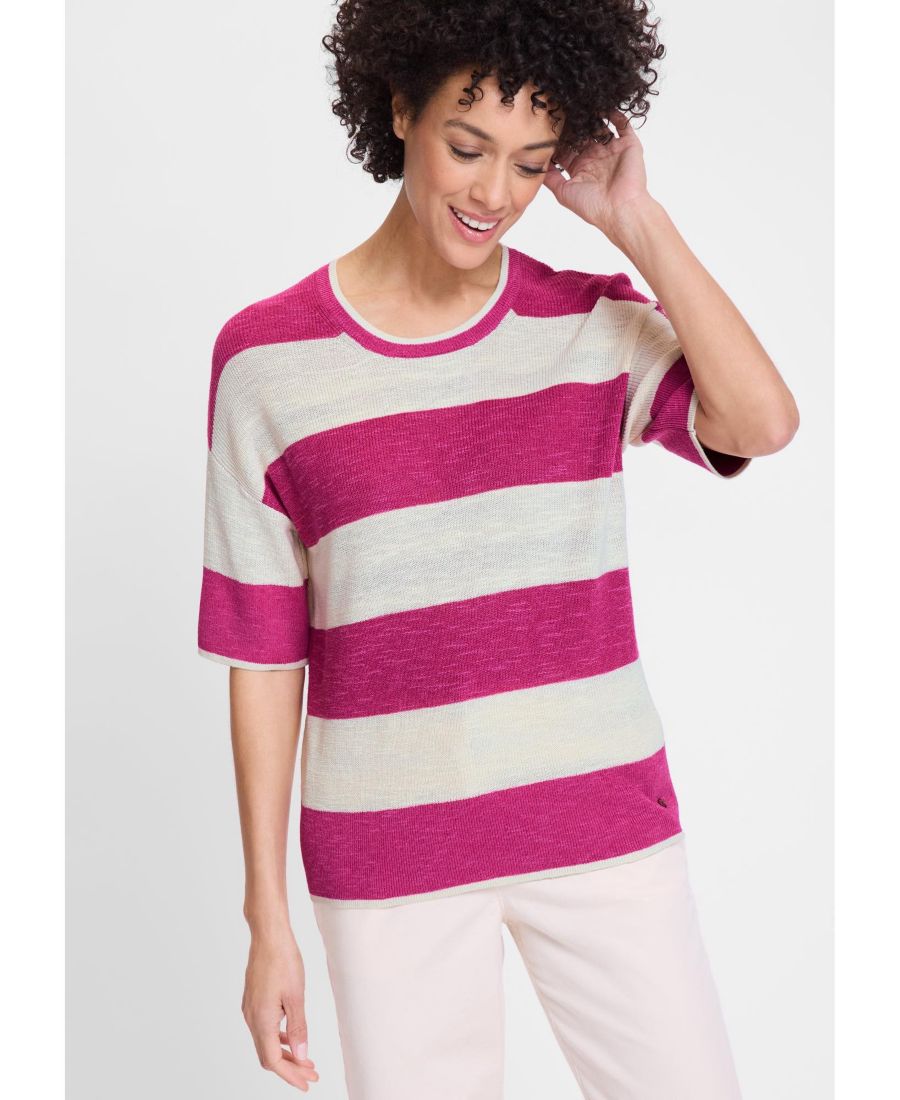 Женский полосатый пуловер из смесовой хлопковой ткани Olsen, Violet
Женский полосатый пуловер из смесовой хлопковой ткани Olsen, Violet