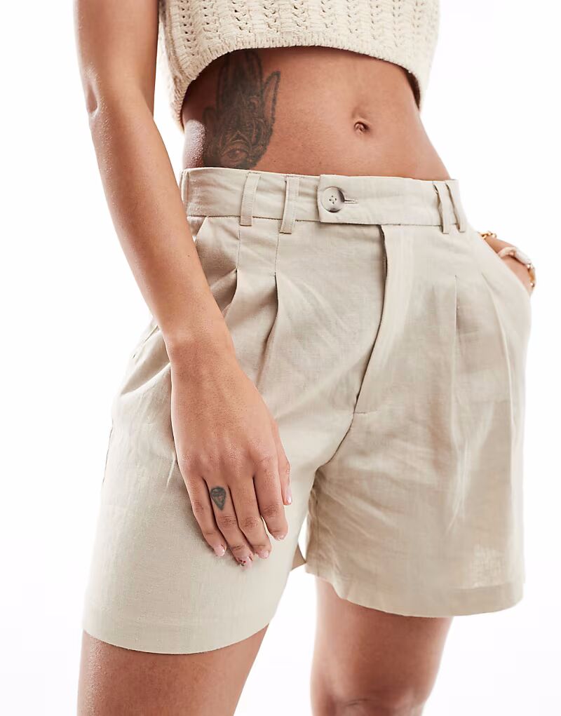 Льняные шорты, короткие, натурального цвета Stradivarius
Льняные шорты, короткие, натурального цвета Stradivarius