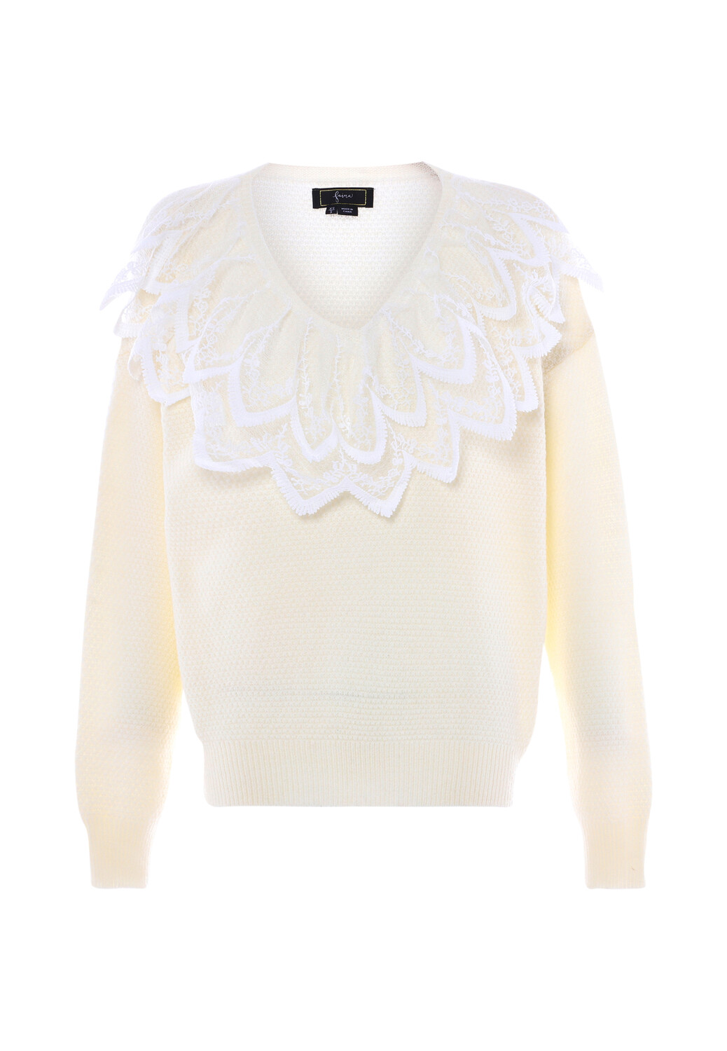 Свитер faina Mit Spitze, белый
Свитер faina Mit Spitze, белый