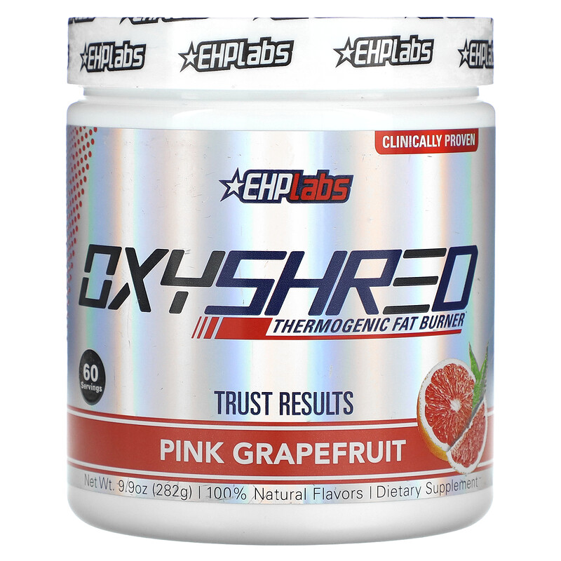 EHPlabs, Oxyshred Thermogenic Fat Burner, розовый грейпфрут, 282 г (9,9 унции)
EHPlabs, Oxyshred Thermogenic Fat Burner, розовый грейпфрут, 282 г (9,9 унции)