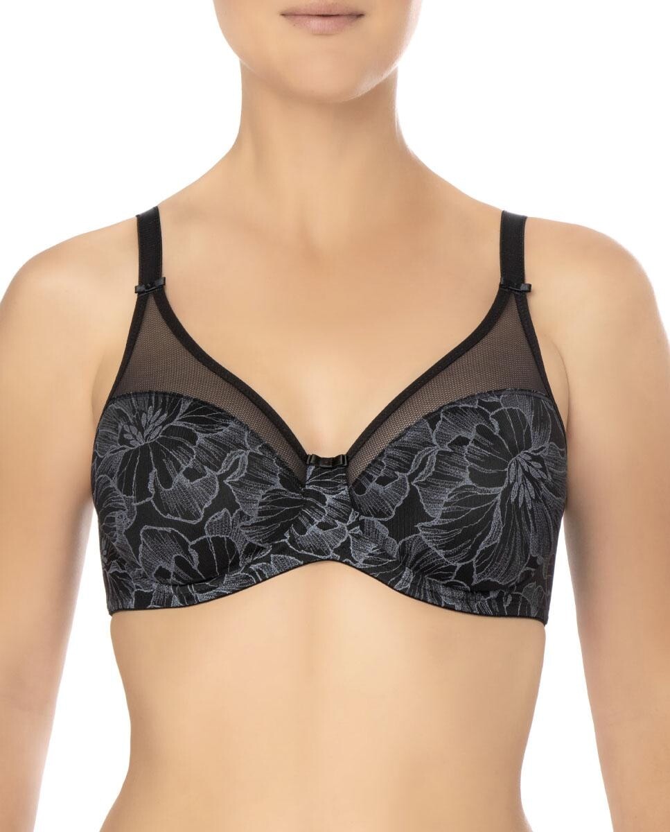 Женский бюстгальтер на косточках с черным цветочным принтом Felina, черный
Женский бюстгальтер на косточках с черным цветочным принтом Felina, черный