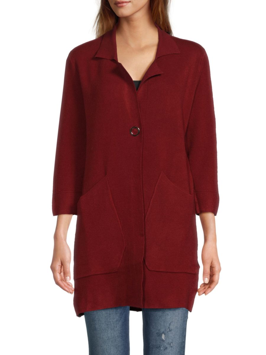 Кардиган с воротником Camp Patrizia Luca, цвет Brick Red 
Кардиган с воротником Camp Patrizia Luca, цвет Brick Red