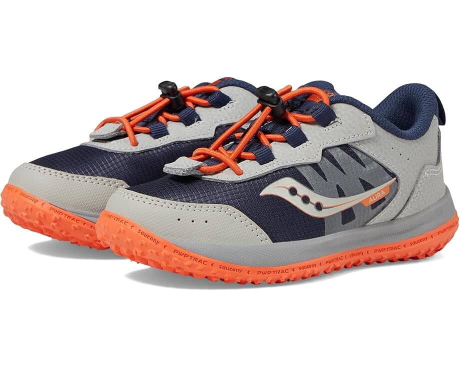 Кроссовки Saucony Kids Aura KDZ, цвет Grey/Orange/Navy
Кроссовки Saucony Kids Aura KDZ, цвет Grey/Orange/Navy