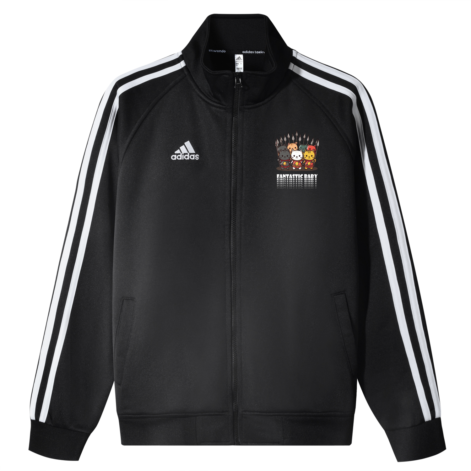 Adidas Унисекс куртка 3-Stripes черная, Black 
Adidas Унисекс куртка 3-Stripes черная, Black