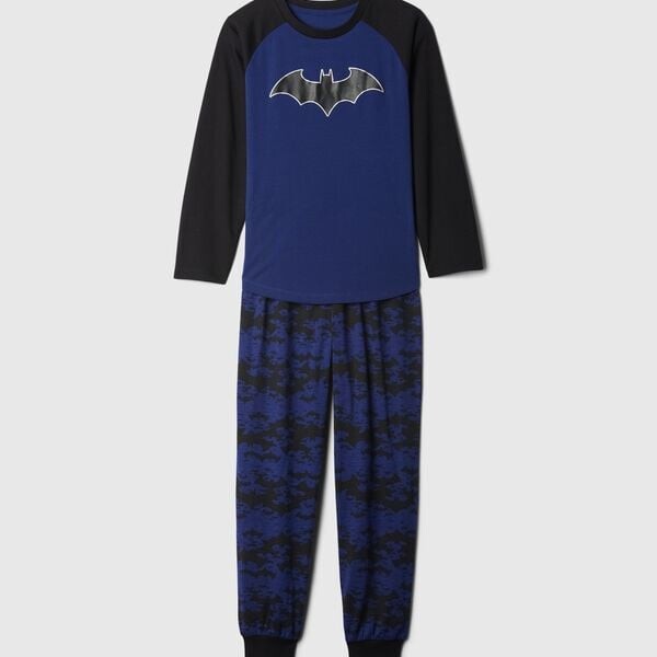 Длинная пижама с принтом бэтмена Gap, черный
