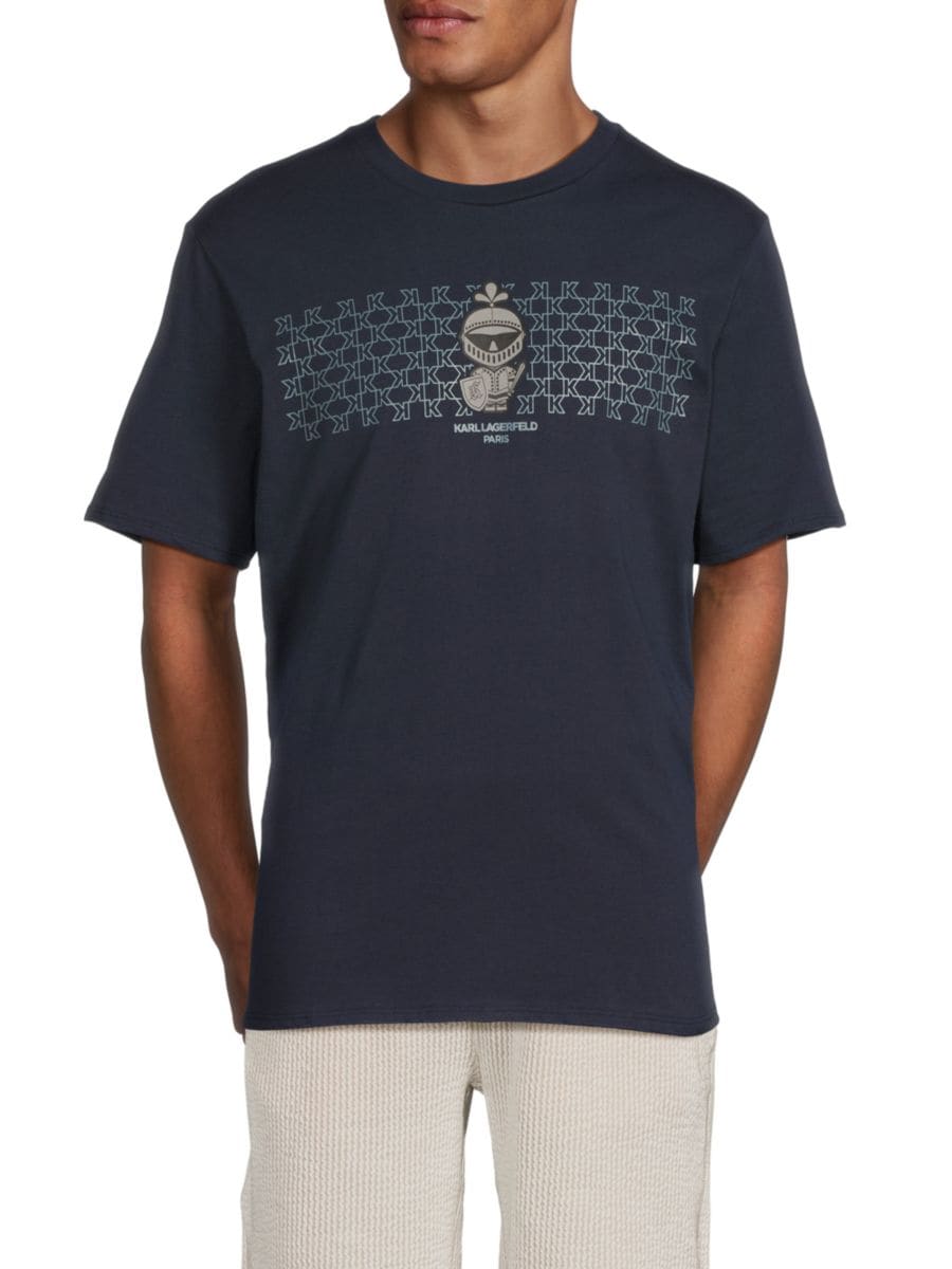 Футболка из хлопка с графическим принтом Karl Lagerfeld Paris, темно-синий
Футболка из хлопка с графическим принтом Karl Lagerfeld Paris, темно-синий