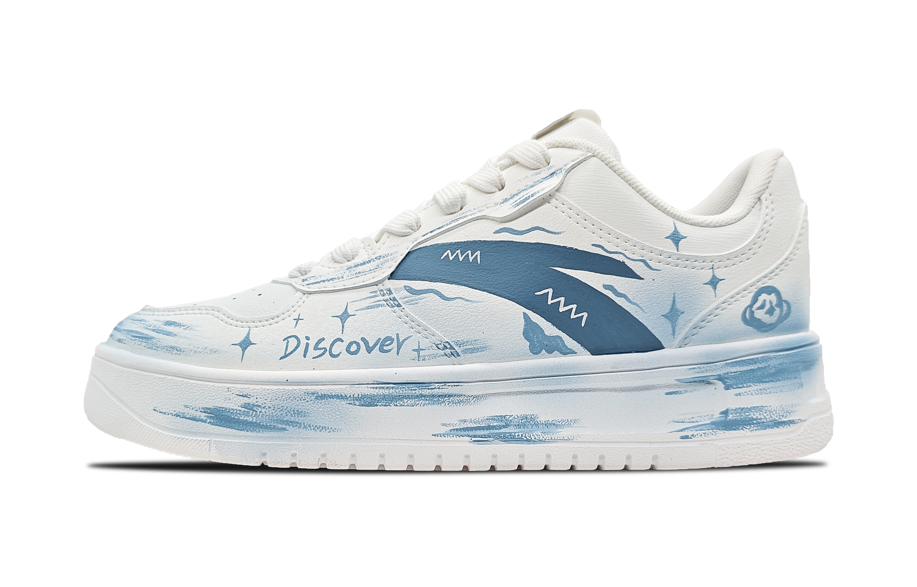 ANTA Низкие противоскользящие амортизирующие кроссовки для скейтбординга, мужские, белые, синие
ANTA Низкие противоскользящие амортизирующие кроссовки для скейтбординга, мужские, белые, синие