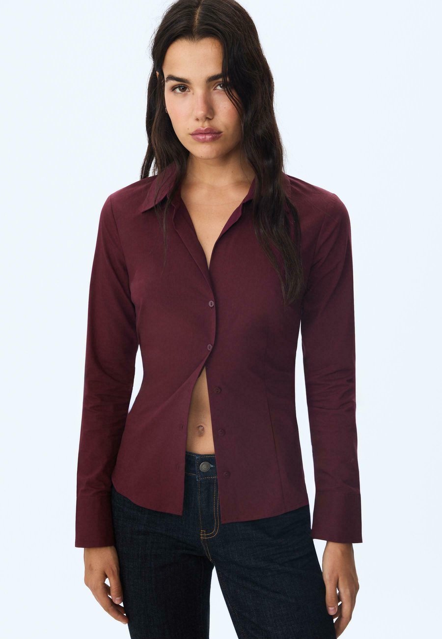 Блуза Stradivarius Button-down blouse, Dark Red
Блуза Stradivarius Button-down blouse, Dark Red