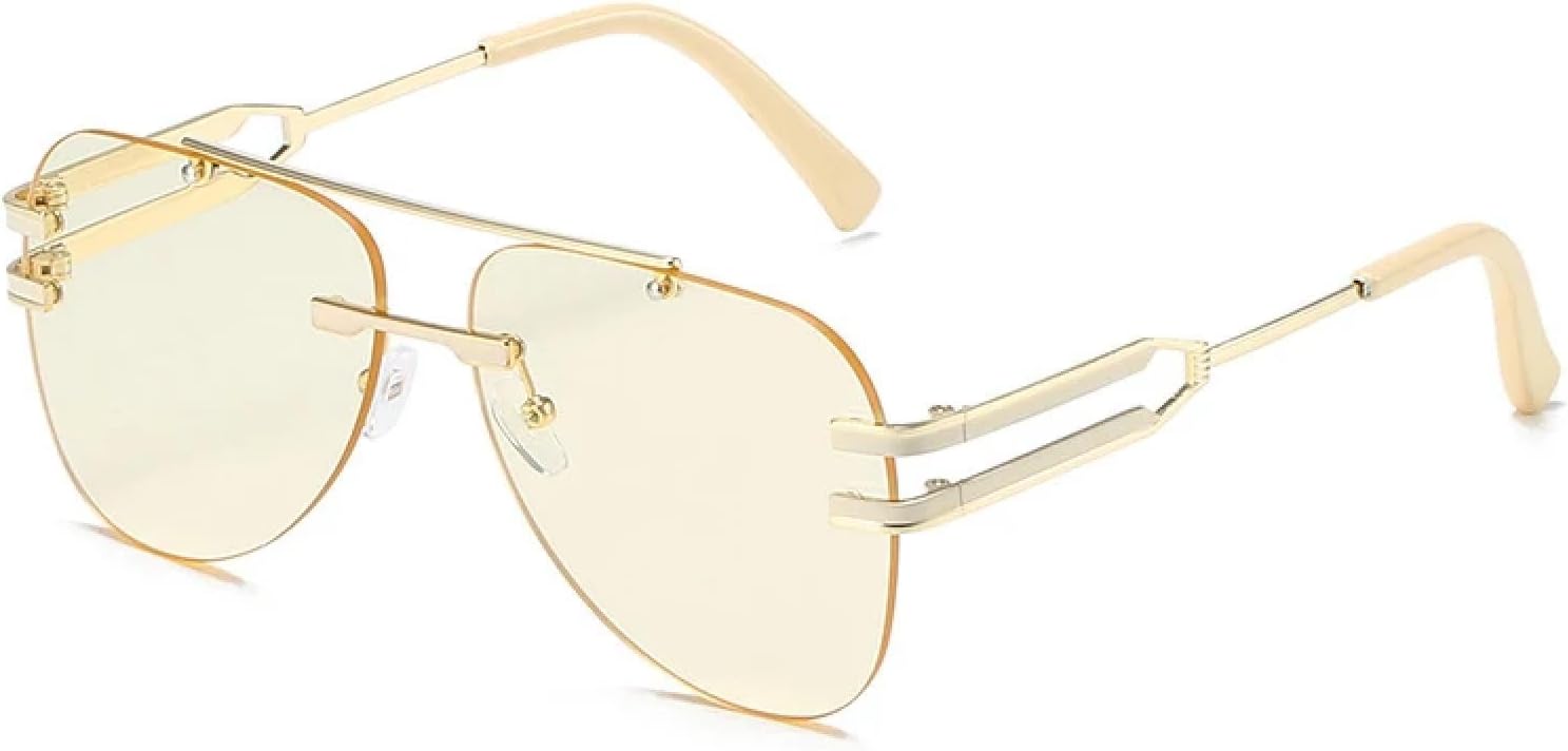 Модные винтажные роскошные солнцезащитные очки без оправы с двойной перемычкой для женщин и мужчин, для активного отдыха на природе и вождения, защита от солнца UV400 TKKTLLT, Beige Tea
Модные винтажные роскошные солнцезащитные очки без оправы с двойной перемычкой для женщин и мужчин, для активного отдыха на природе и вождения, защита от солнца UV400 TKKTLLT, Beige Tea