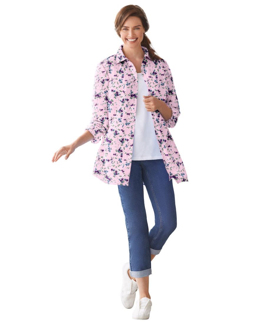 Рубашка с длинным рукавом идеального размера для полных женщин Woman Within, Pink pretty bloom
Рубашка с длинным рукавом идеального размера для полных женщин Woman Within, Pink pretty bloom