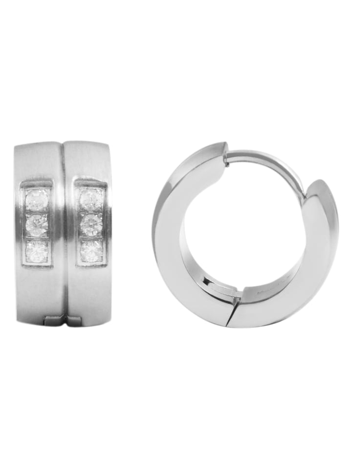 Adeliás Женские серьги - серьги-кольца на шарнирах из нержавеющей стали со стразами серебристого цвета
Adeliás Женские серьги - серьги-кольца на шарнирах из нержавеющей стали со стразами серебристого цвета