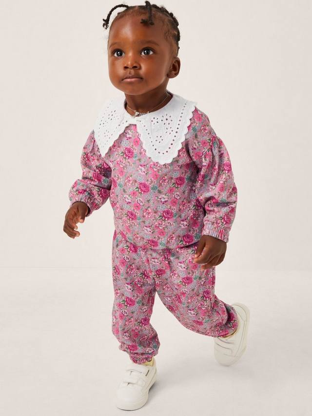 Детский комплект из хлопковой смеси с цветочным принтом: топ и брюки Monsoon, Multi
Детский комплект из хлопковой смеси с цветочным принтом: топ и брюки Monsoon, Multi