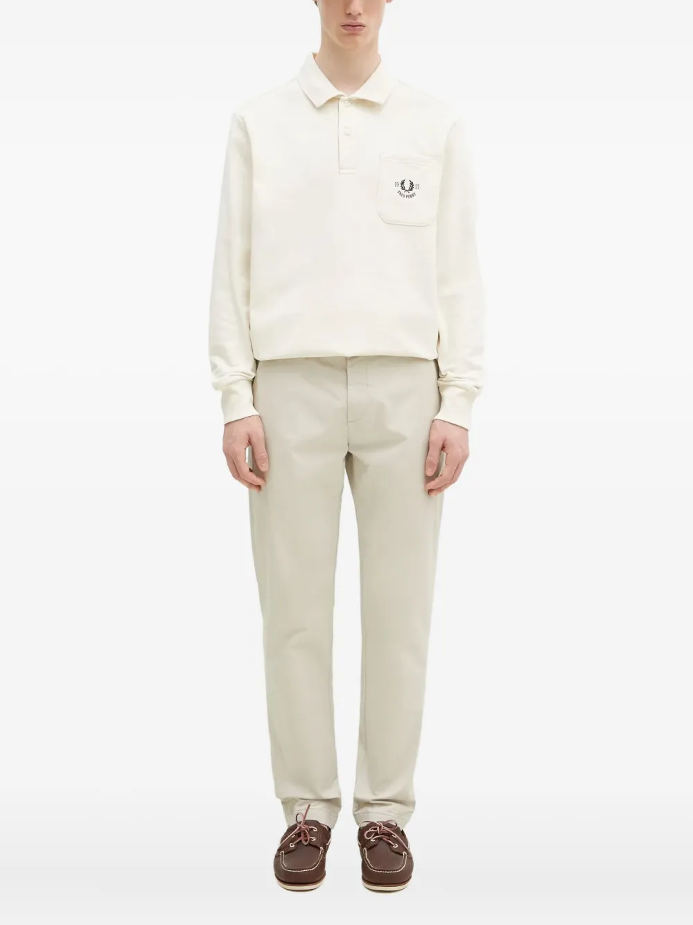 Рубашка-поло с длинными рукавами и вышитым карманом Fred Perry, белый
Рубашка-поло с длинными рукавами и вышитым карманом Fred Perry, белый