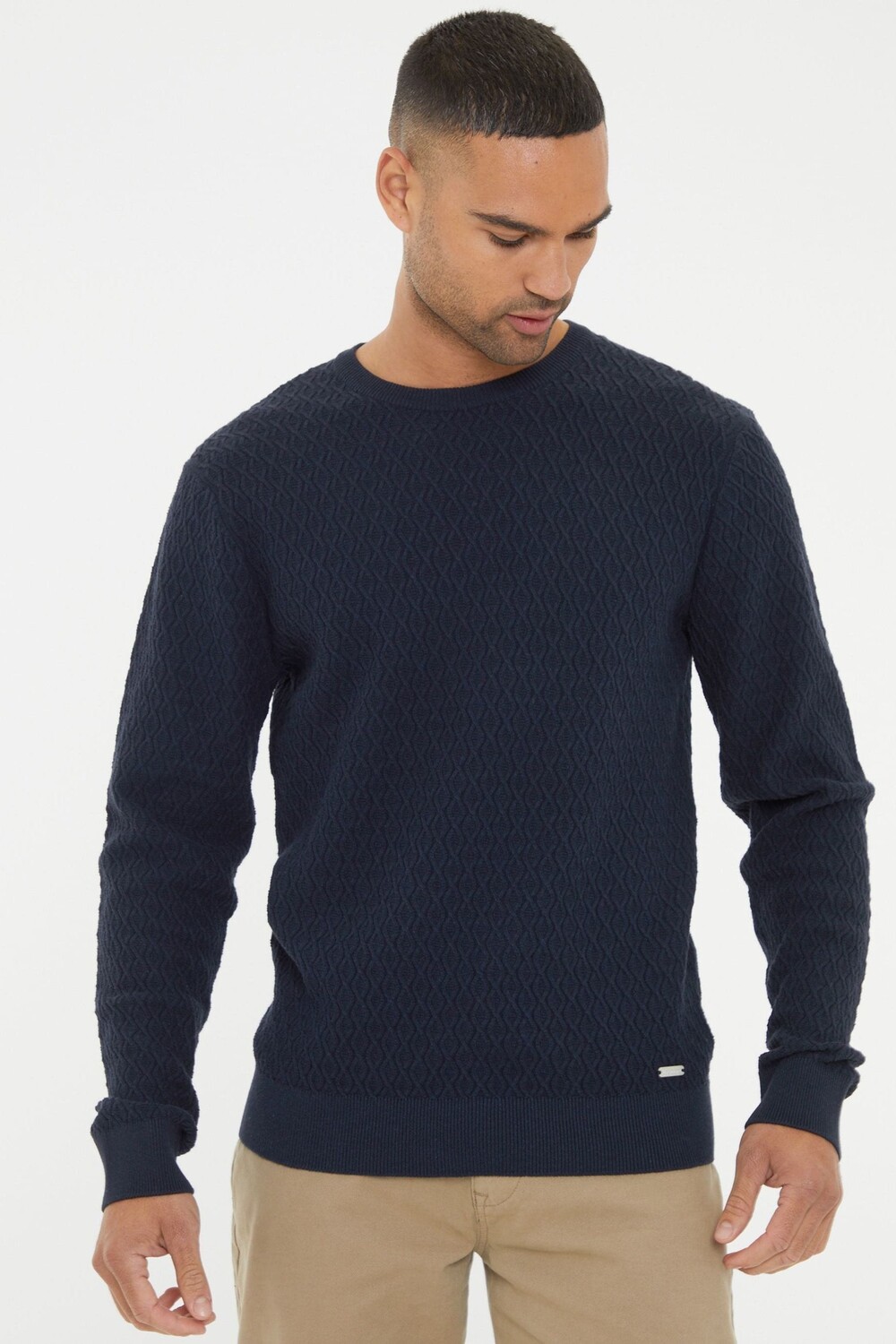 Мини джемпер с круглым вырезом и косичной вязкой Threadbare, синий
Мини джемпер с круглым вырезом и косичной вязкой Threadbare, синий