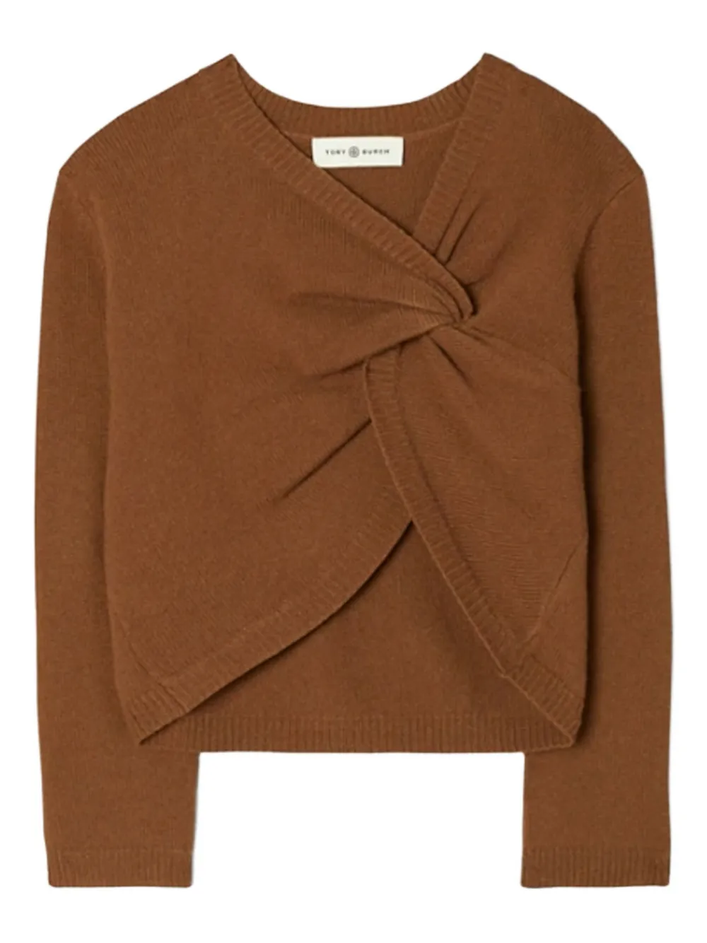 Свитер с драпировкой Tory Burch, коричневый
Свитер с драпировкой Tory Burch, коричневый
