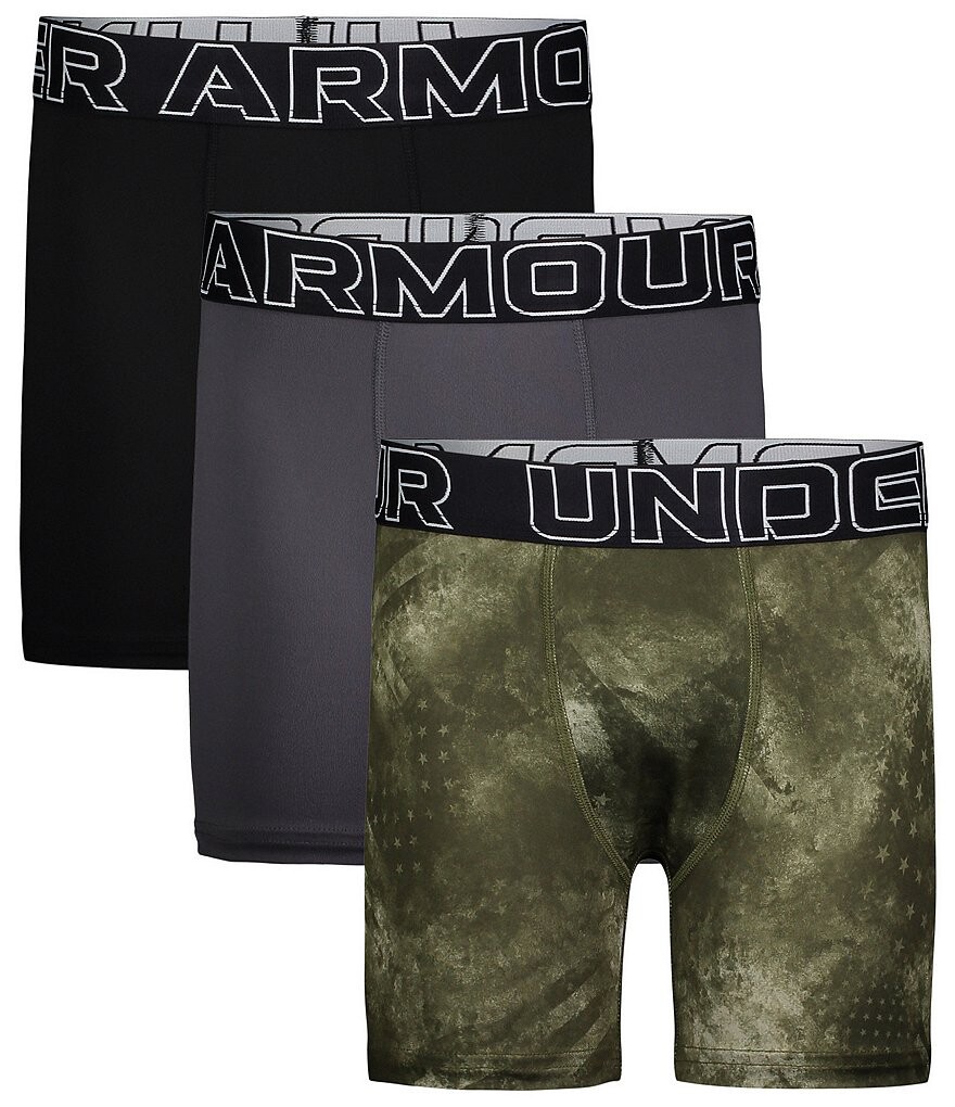 Комплект из 3 трусов-боксеров Under Armour Little/Big Boys 4–20 Performance Tech с принтом Marine, зеленый
Комплект из 3 трусов-боксеров Under Armour Little/Big Boys 4–20 Performance Tech с принтом Marine, зеленый