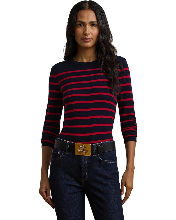 Толстовка Lauren Ralph Lauren Striped Cotton-Blend Sweater, цвет Lauren Navy/Festive Red
Толстовка Lauren Ralph Lauren Striped Cotton-Blend Sweater, цвет Lauren Navy/Festive Red