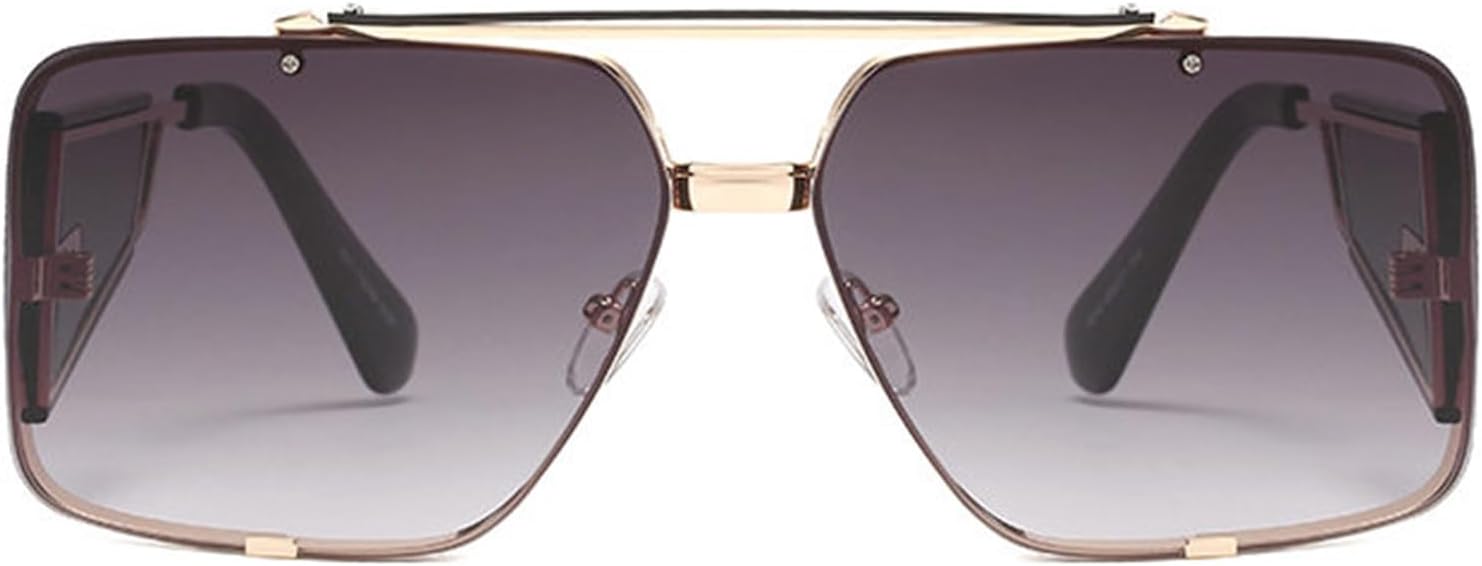 Willochra Модные солнцезащитные очки большого размера в форме пилота с градиентным переходом цвета для мужчин и женщин, винтажные металлические солнцезащитные очки UV400 F27, Purple
Willochra Модные солнцезащитные очки большого размера в форме пилота с градиентным переходом цвета для мужчин и женщин, винтажные металлические солнцезащитные очки UV400 F27, Purple