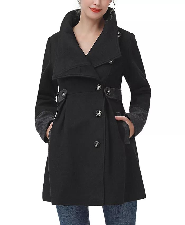 Шерстяное пальто Harper для беременных kimi + kai, черный 
Шерстяное пальто Harper для беременных kimi + kai, черный