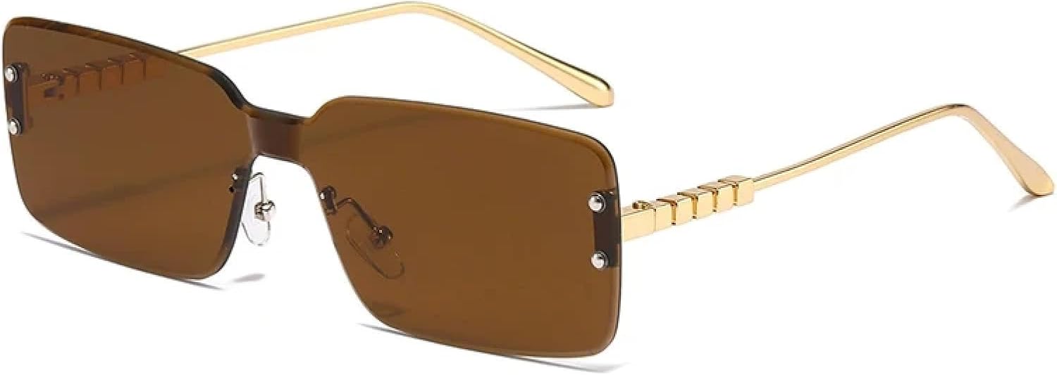 Классические модные безободковые металлические солнцезащитные очки для женщин и мужчин, винтажные роскошные солнцезащитные очки для летних путешествий, защита от УФ-излучения UV400 TKKTLLT, Gold Brown
Классические модные безободковые металлические солнцезащитные очки для женщин и мужчин, винтажные роскошные солнцезащитные очки для летних путешествий, защита от УФ-излучения UV400 TKKTLLT, Gold Brown