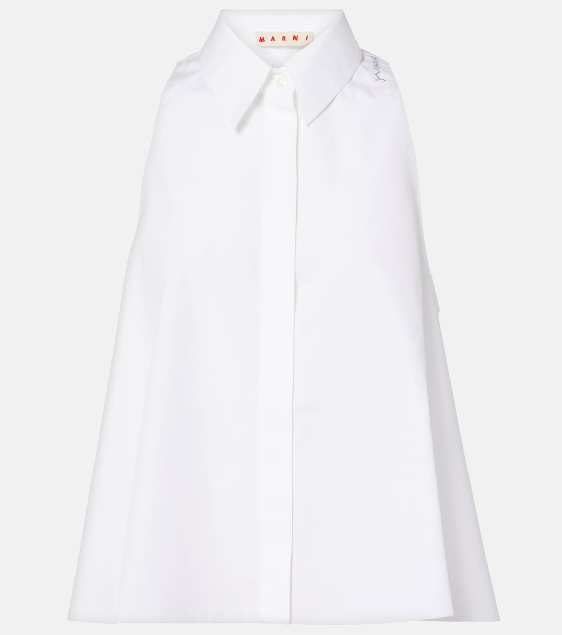 Хлопковый топ Marni, белый 
Хлопковый топ Marni, белый