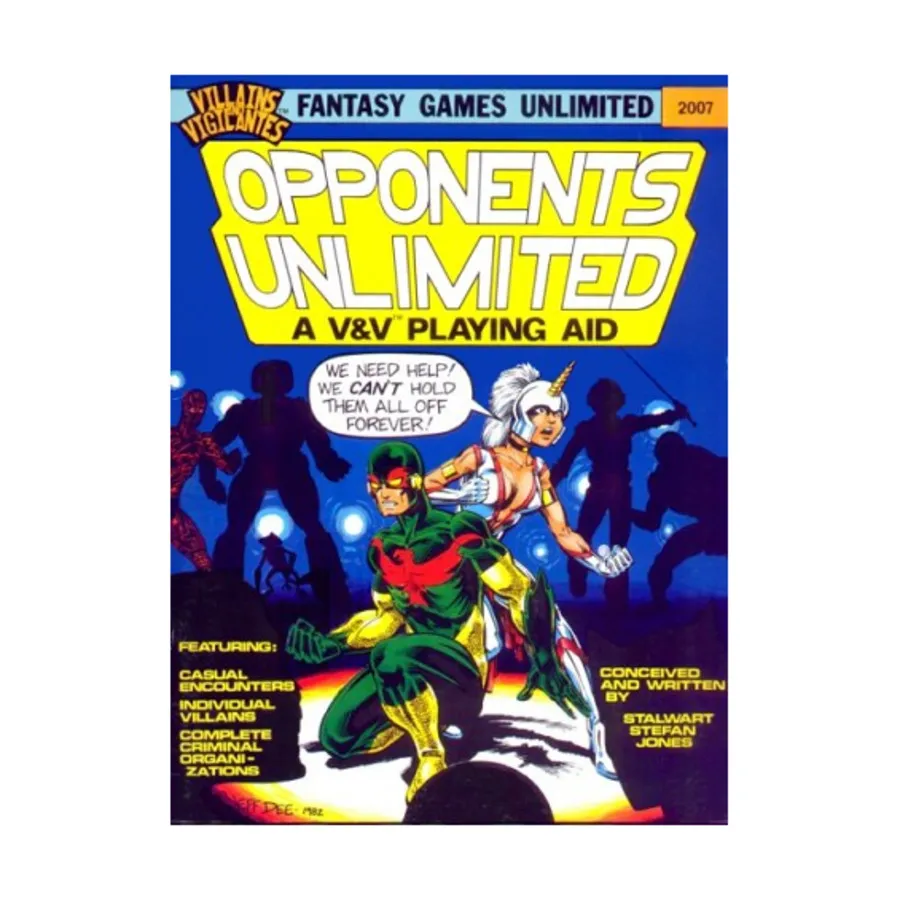 Модуль Opponents Unlimited (1st Printing, No Counters), Villains & Vigilantes (FGU)
Модуль Opponents Unlimited (1st Printing, No Counters), Villains & Vigilantes (FGU)