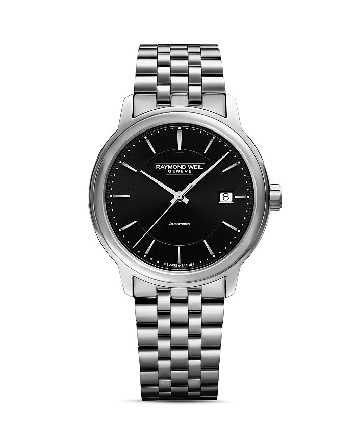 Часы Maestro с автоматическим браслетом из нержавеющей стали, 39,5 мм Raymond Weil, серебряный
Часы Maestro с автоматическим браслетом из нержавеющей стали, 39,5 мм Raymond Weil, серебряный