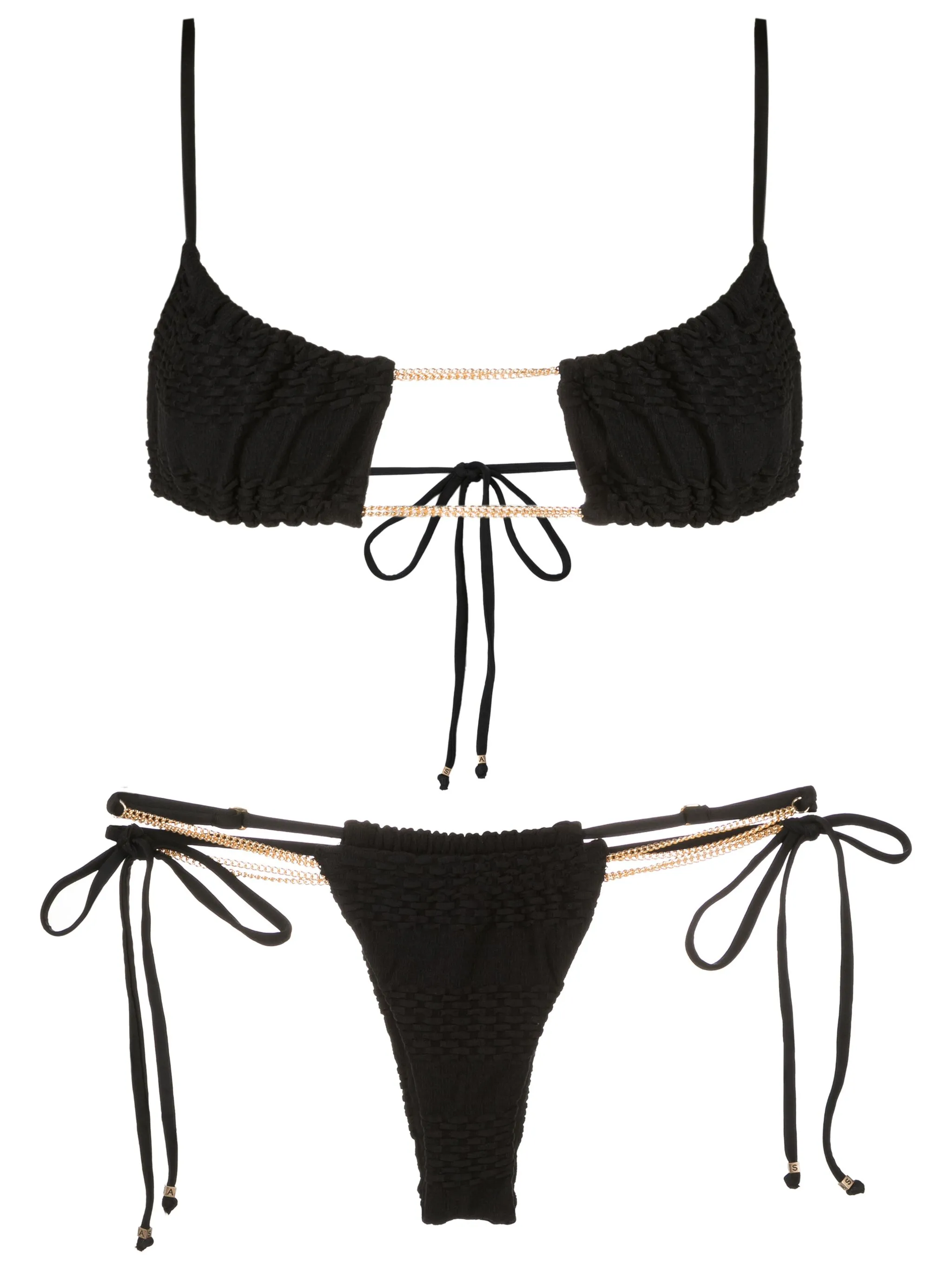 Фактурное бикини с цепочкой Amir Slama, черный
Фактурное бикини с цепочкой Amir Slama, черный