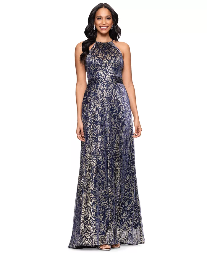 Миниатюрное платье без рукавов с металлизированным цветочным принтом Betsy & Adam, синий
Миниатюрное платье без рукавов с металлизированным цветочным принтом Betsy & Adam, синий