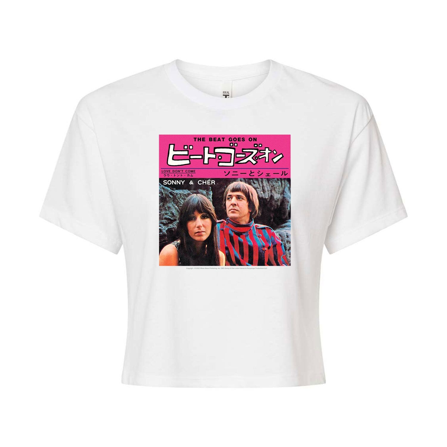 Укороченная футболка с рисунком Sonny & Cher для юниоров "The Beat Goes On" Licensed Character, белый
Укороченная футболка с рисунком Sonny & Cher для юниоров "The Beat Goes On" Licensed Character, белый