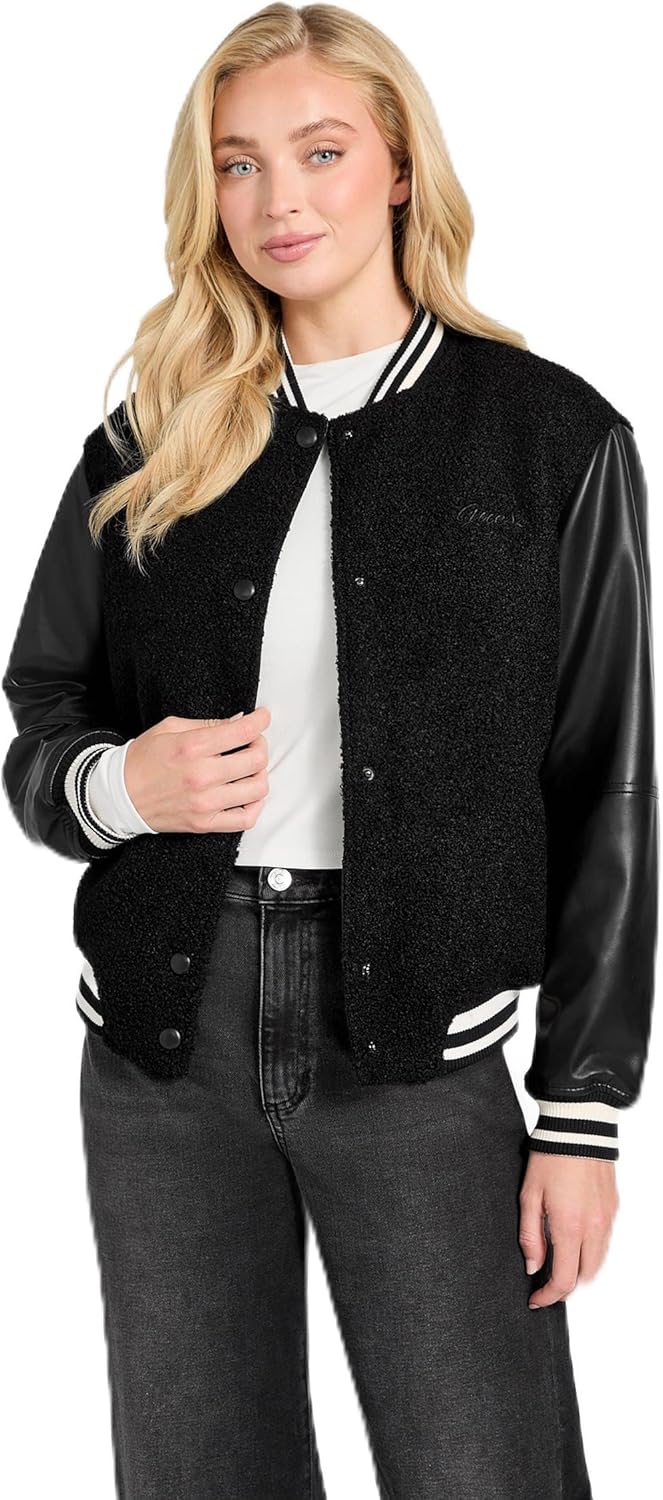 GUESS женская куртка-бомбер Eco Danielle College, Jet Black
GUESS женская куртка-бомбер Eco Danielle College, Jet Black