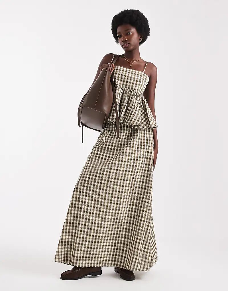 Юбка макси ASOS DESIGN в клетку шалфей
Юбка макси ASOS DESIGN в клетку шалфей