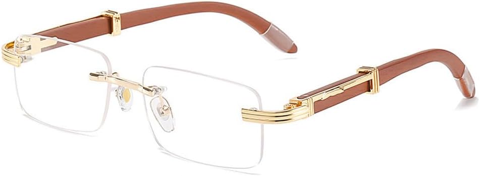 Солнцезащитные очки без оправы с деревянными дужками для мужчин и женщин. Классические модные солнцезащитные очки, маленькие прямоугольные, в стиле панк, с защитой от УФ-излучения UV400 WNCKSQ, C06 Gold Clear
Солнцезащитные очки без оправы с деревянными дужками для мужчин и женщин. Классические модные солнцезащитные очки, маленькие прямоугольные, в стиле панк, с защитой от УФ-излучения UV400 WNCKSQ, C06 Gold Clear