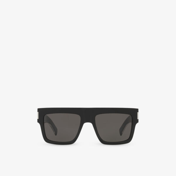 Солнцезащитные очки Sl628 в квадратной оправе из ацетата Saint Laurent, черный 
Солнцезащитные очки Sl628 в квадратной оправе из ацетата Saint Laurent, черный