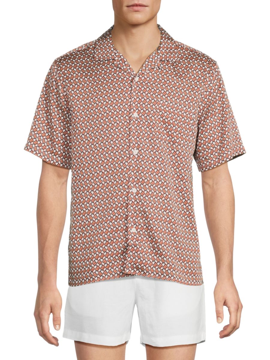 Рубашка для отпуска с геометрическим принтом TENCEL Onia, цвет Picante Multi
Рубашка для отпуска с геометрическим принтом TENCEL Onia, цвет Picante Multi