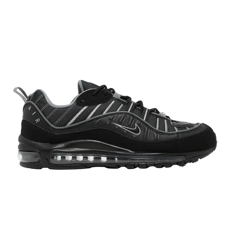 Кроссовки Nike Air Max 98 'Black Smoke Grey', черный 
Кроссовки Nike Air Max 98 'Black Smoke Grey', черный