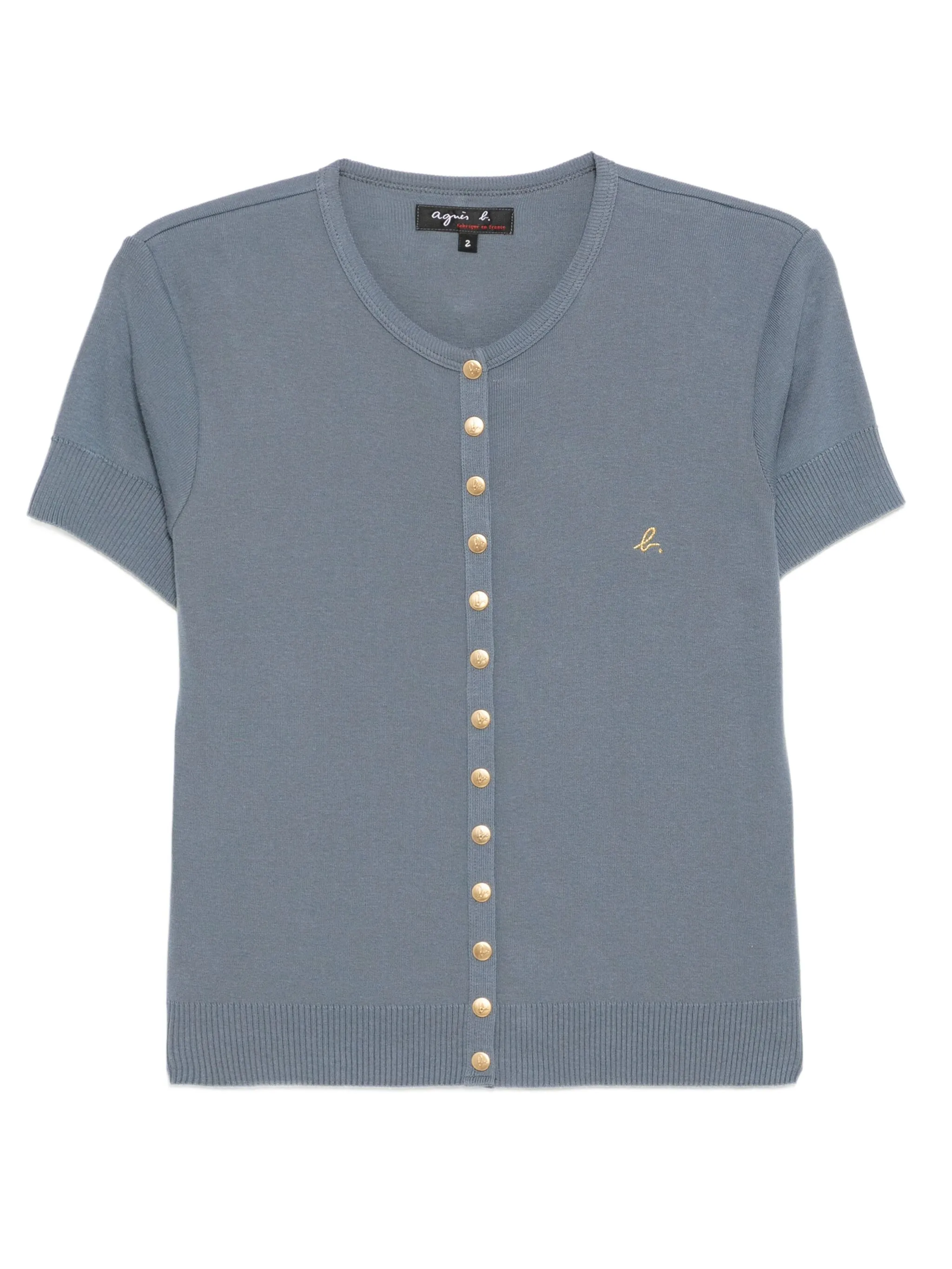 Топ с вышитым логотипом Agnès B., синий
Топ с вышитым логотипом Agnès B., синий