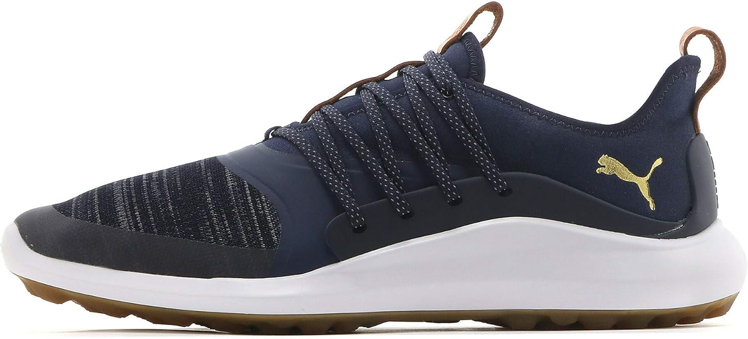 Мужские гольф-кроссовки PUMA, синий/золотой
Мужские гольф-кроссовки PUMA, синий/золотой