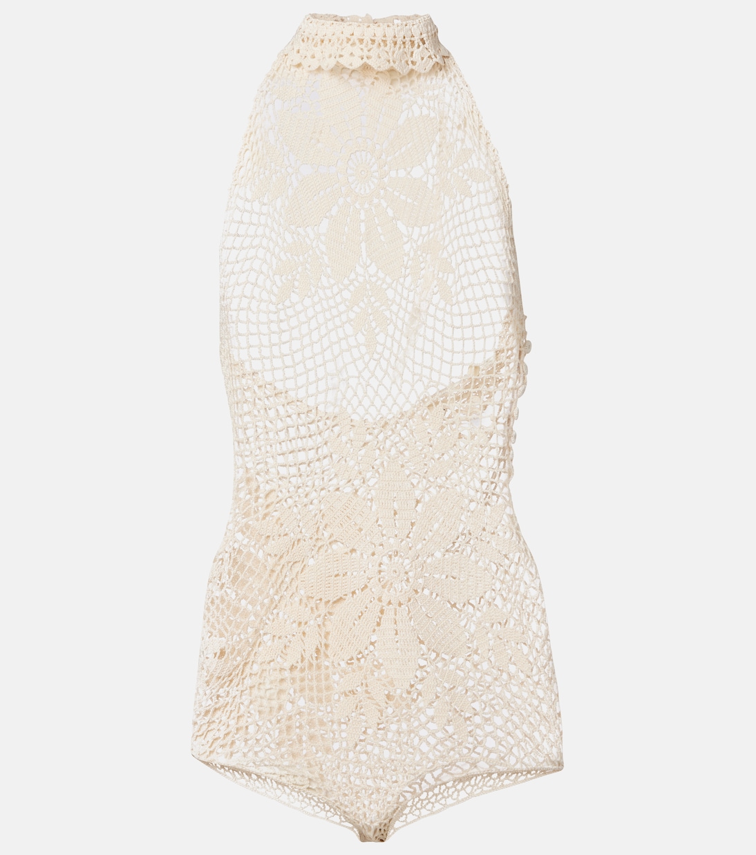 Хлопковый комбинезон с цветочным узором крючком Magda Butrym, кремовый
Хлопковый комбинезон с цветочным узором крючком Magda Butrym, кремовый