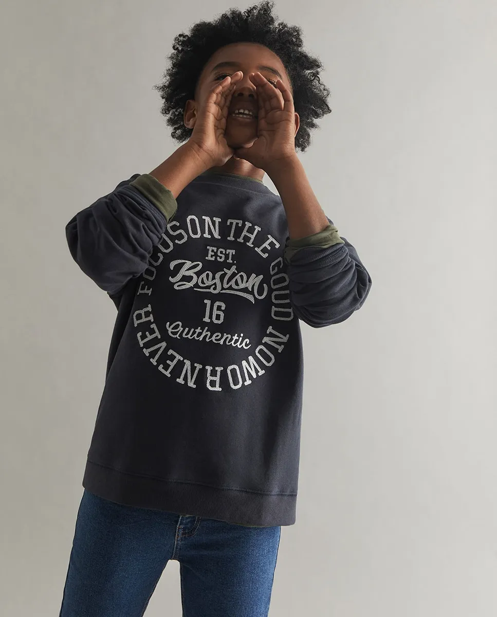 Университетский свитер Sfera, темно-синий
Университетский свитер Sfera, темно-синий