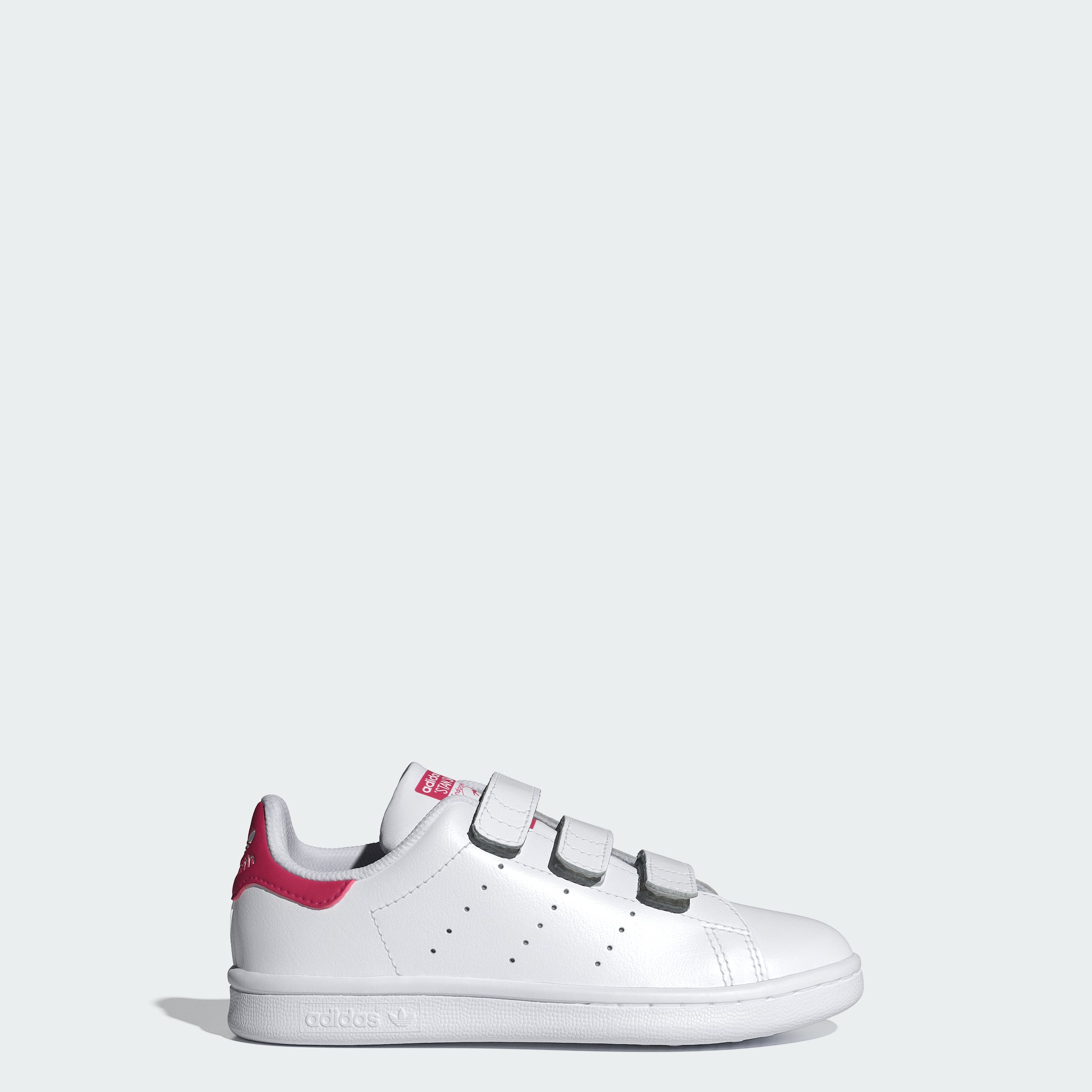 Детские кроссовки Adidas Stan Smith с удобной застежкой, белый/розовый
Детские кроссовки Adidas Stan Smith с удобной застежкой, белый/розовый