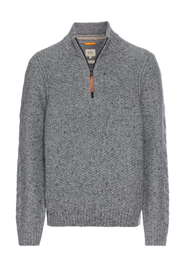 Свитер шерстяной с содержанием troyer Camel Active, серый 
Свитер шерстяной с содержанием troyer Camel Active, серый