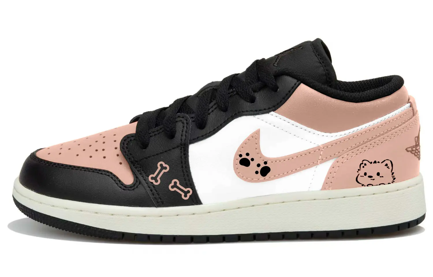 Jordan Air 1 Milk Powder Paw Print Slip Resistant Low top Детские баскетбольные кроссовки White Pink Brown для подростков
Jordan Air 1 Milk Powder Paw Print Slip Resistant Low top Детские баскетбольные кроссовки White Pink Brown для подростков