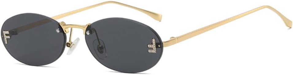 Женские солнцезащитные очки «кошачий глаз», маленькие солнцезащитные очки для мужчин, без оправы, ретро, овальные солнцезащитные очки с буквами, защита от ультрафиолета UV400 generic, Gold Gray
Женские солнцезащитные очки «кошачий глаз», маленькие солнцезащитные очки для мужчин, без оправы, ретро, овальные солнцезащитные очки с буквами, защита от ультрафиолета UV400 generic, Gold Gray