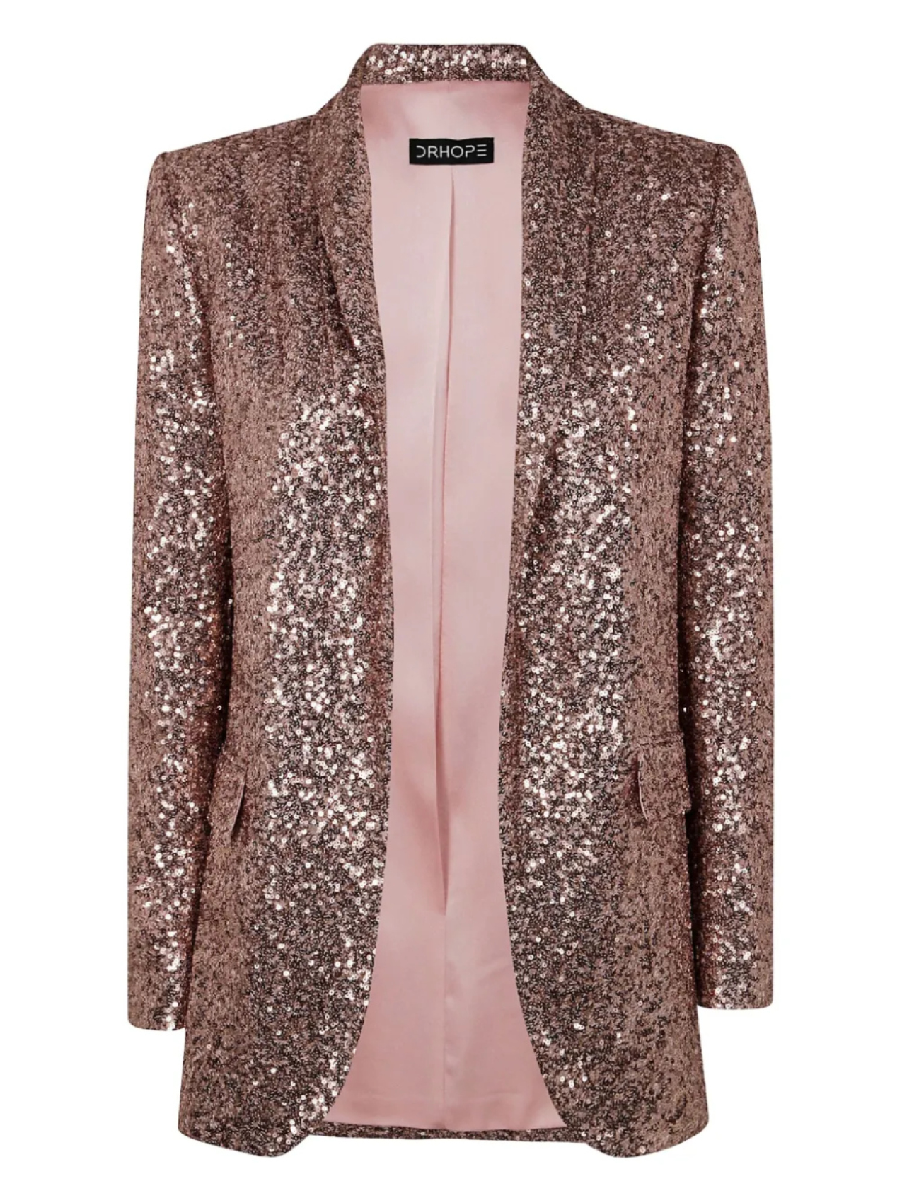 Блейзер, украшенный пайетками DRHOPE, розовый
Блейзер, украшенный пайетками DRHOPE, розовый
